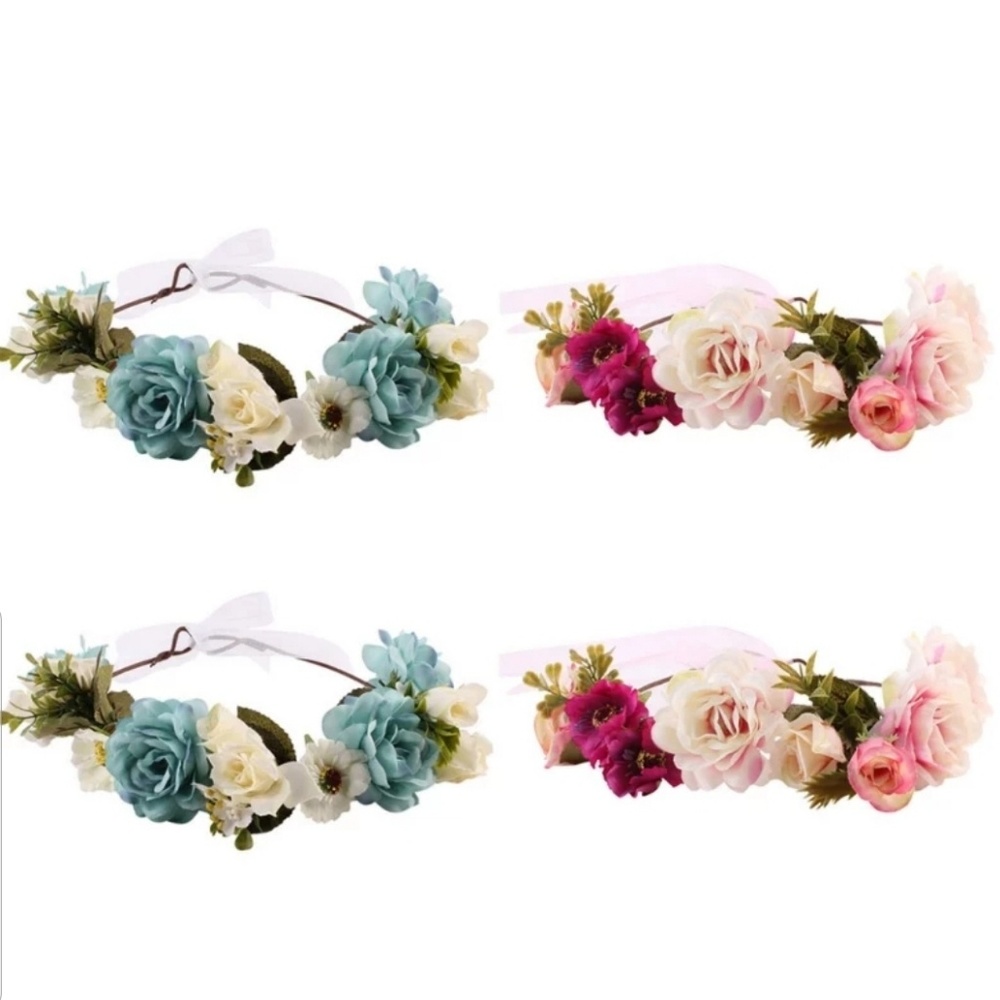 Baby Girl Flower Headband Newborn Infant Headband - Picture 5 of 7